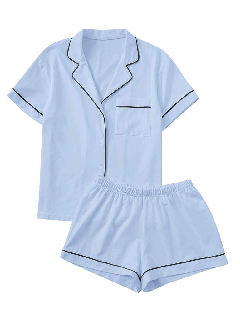 For a Never-Getting-Old Pick: Floerns Collared Two-Piece Pajama Set