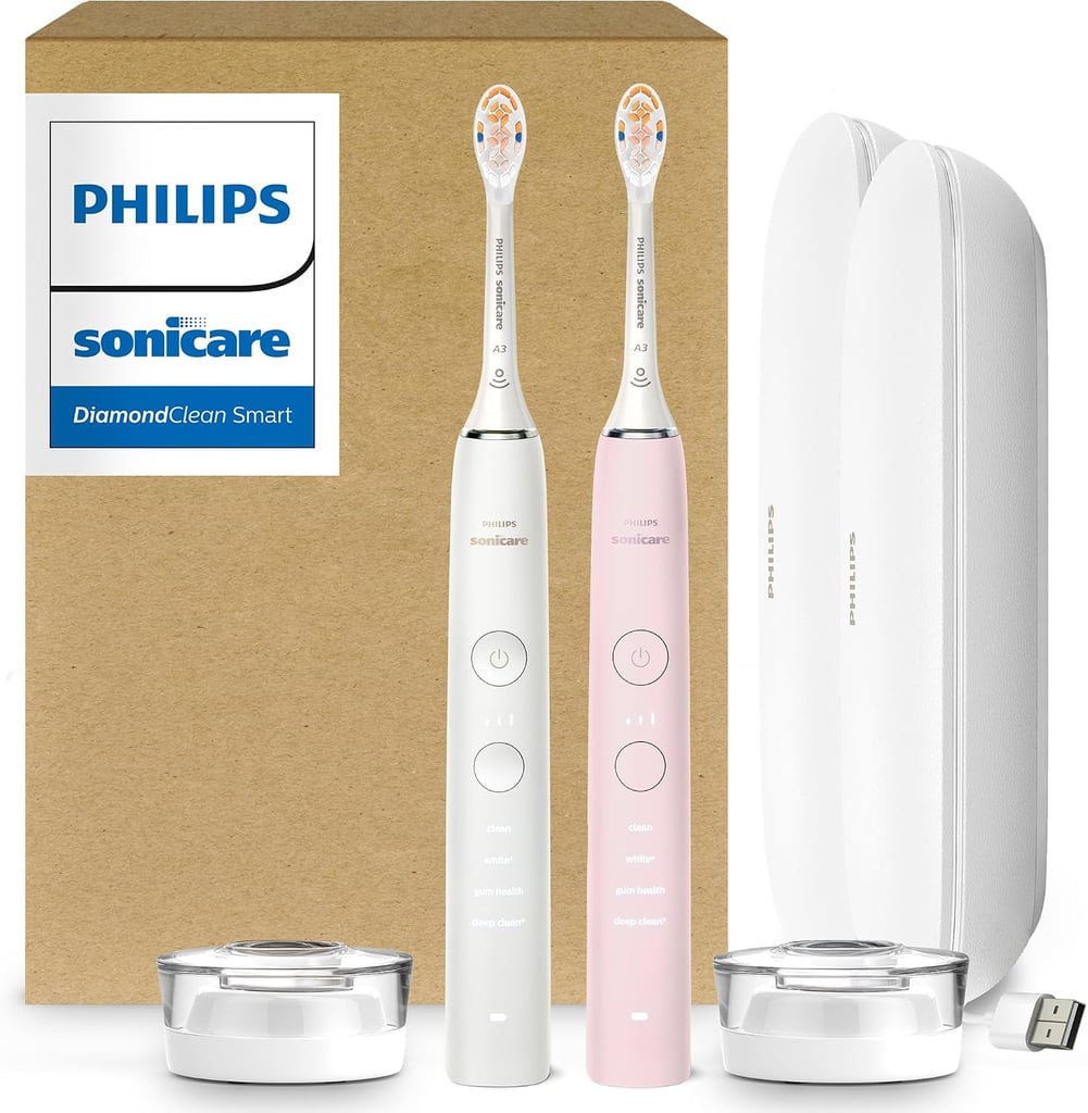 Philips Sonicare DiamondClean 9000 Electric Toothbrush Bundle ($200, originally $400)
As one of the best overall deals, you can upgrade your toothbrush with this high-tech duo that is 50 percent off. The electric toothbrush has over 12 brush settings and connects to an app that helps you track your brushing habits. Complete with a charging stand and traveling case, this bundle has everything you need to immediately up your dental routine.