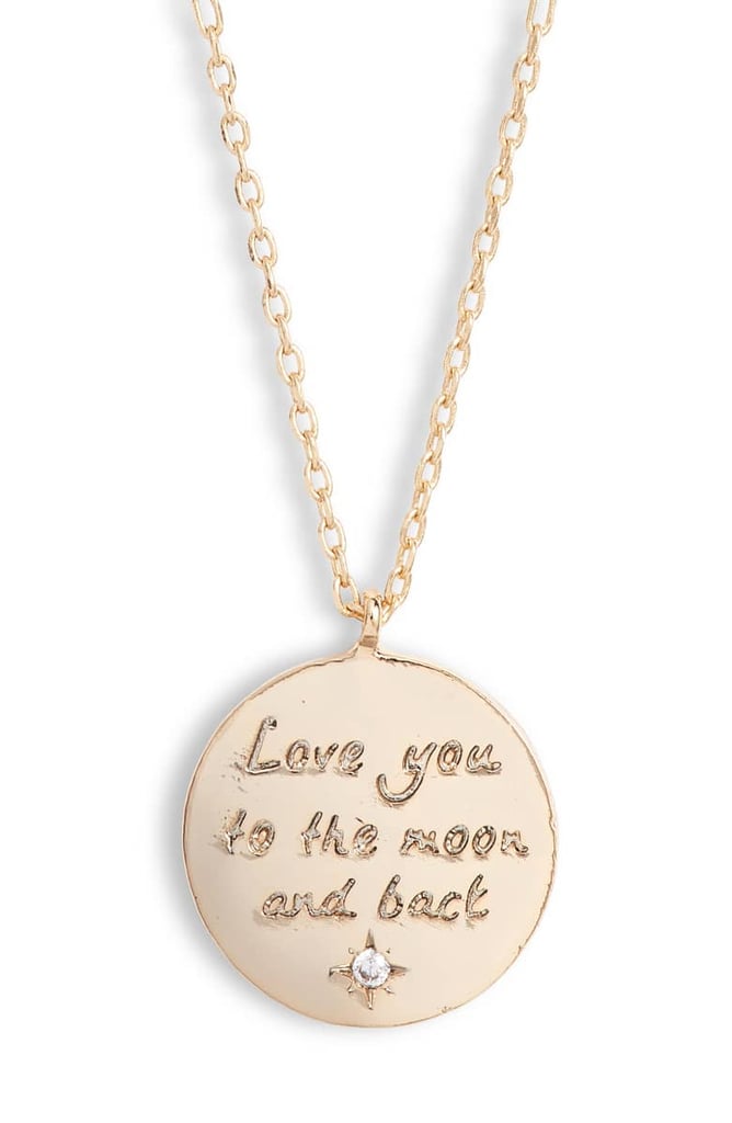 Estella Bartlett Love You to the Moon and Back Pendant Necklace