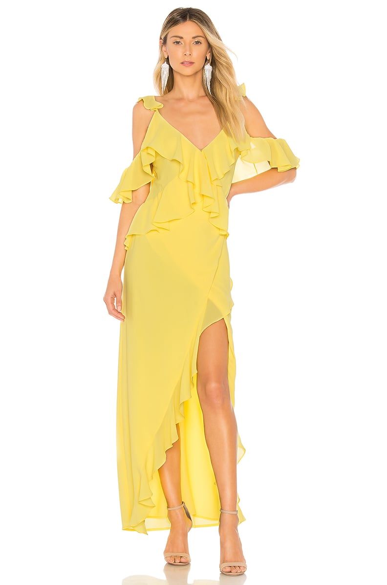 Michael Costello x Revolve Collette Gown in Yellow