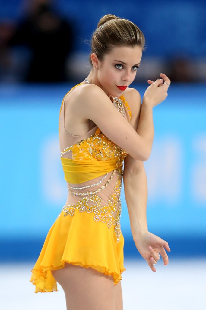 Fellow American Ashley Wagner brought her game face.