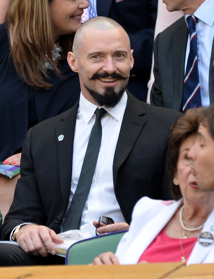 Hugh Jackman's handlebar mustache was front and center on day two