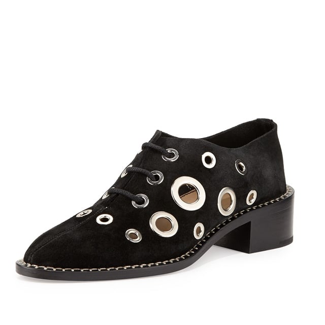 Proenza Schouler Grommet-Embellished Suede Oxfords ($695)