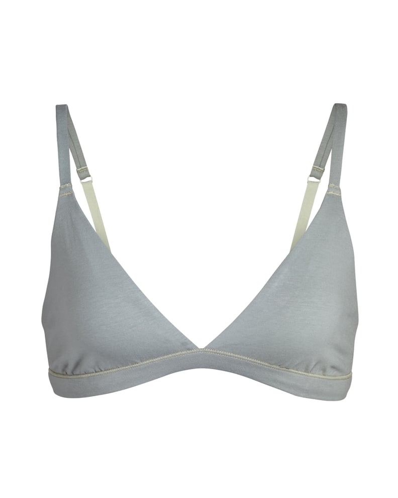 Skims Cotton Triangle Bralette in Mineral