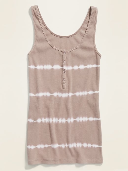 Old Navy Fitted Rib-Knit Henley Tank