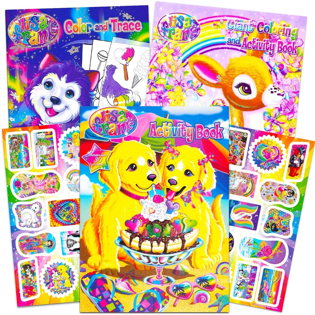 Lisa Frank Colouring Book and Stickers Super Set