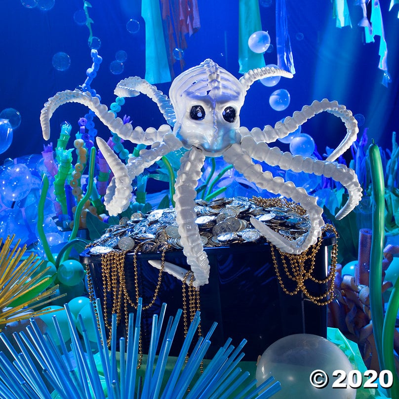 Large Light-Up Octopus Skeleton Halloween Decoration