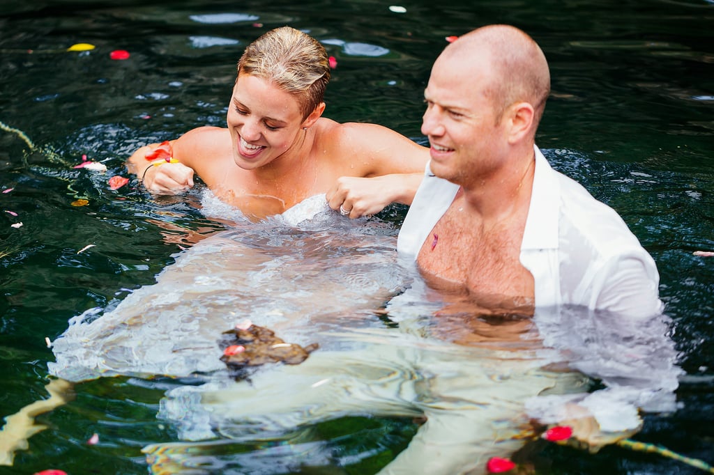 Underwater Trash-the-Wedding-Dress Shoot