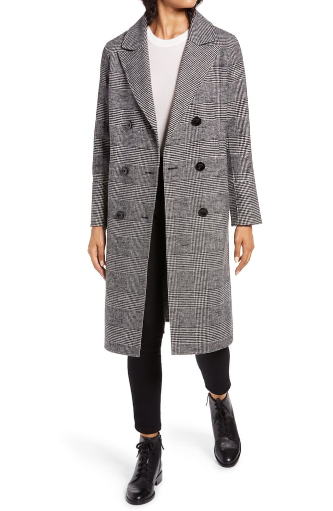 Cole New York Houndstooth Wool Blend Coat Best Nordstrom