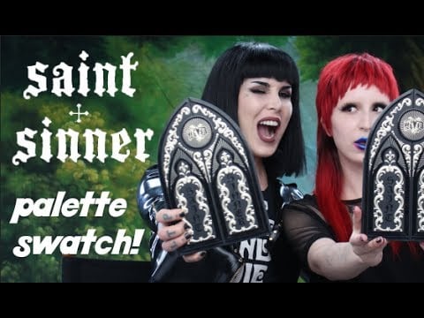 SAINT + SINNER PALETTE SWATCHES REVEALED! Kat Von D