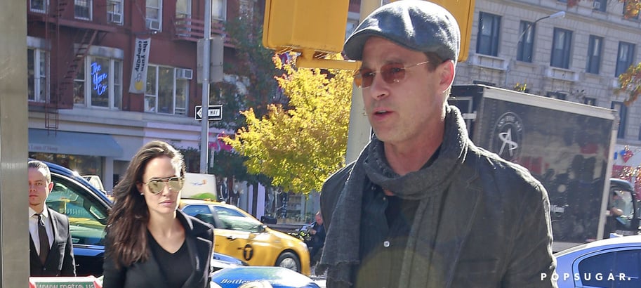 Brad Pitt and Angelina Jolie in NYC With the Twins Nov. 2015