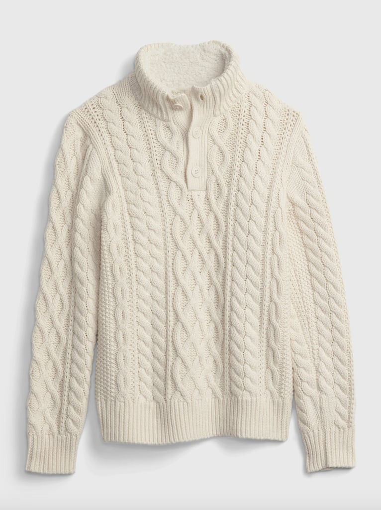 Gap Kids Mockneck Cable-Knit Sweater