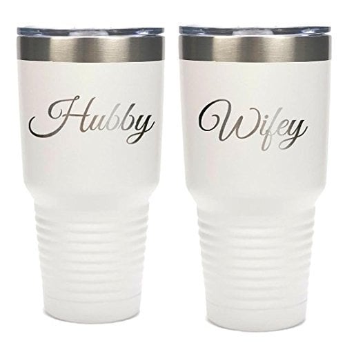 For Husband and Wife: Hubby and Wifey Stainless Steel Tumblers