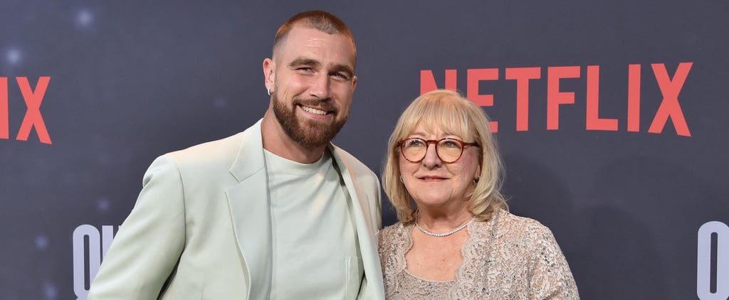 Travis Kelce and Mom Donna Kelce at the Quarterback Premiere