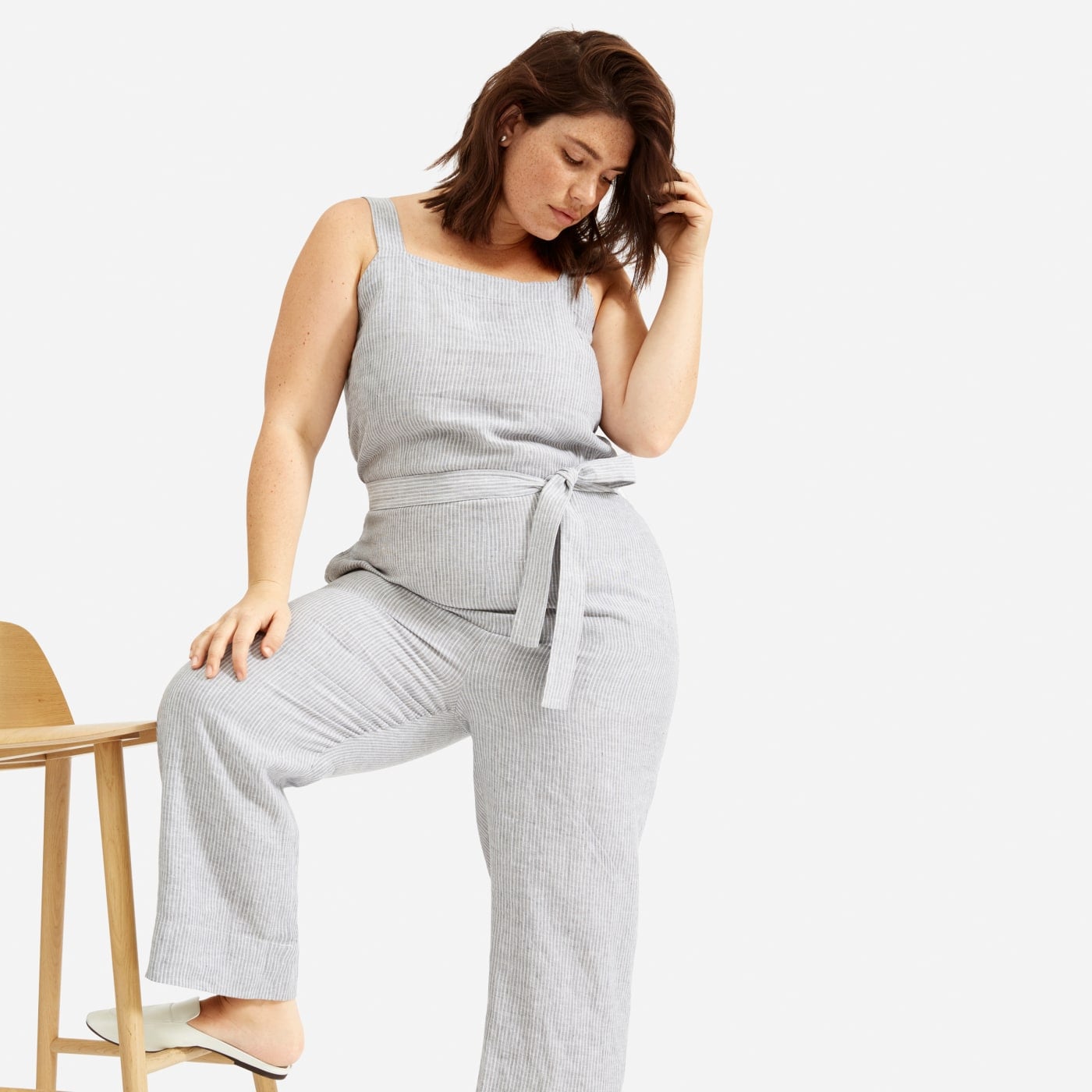 Everlane linen jumpsuit top