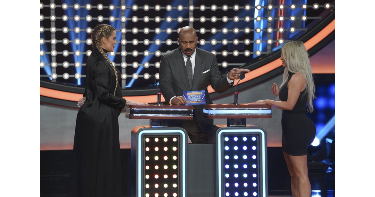 kim kardashian on family feud set