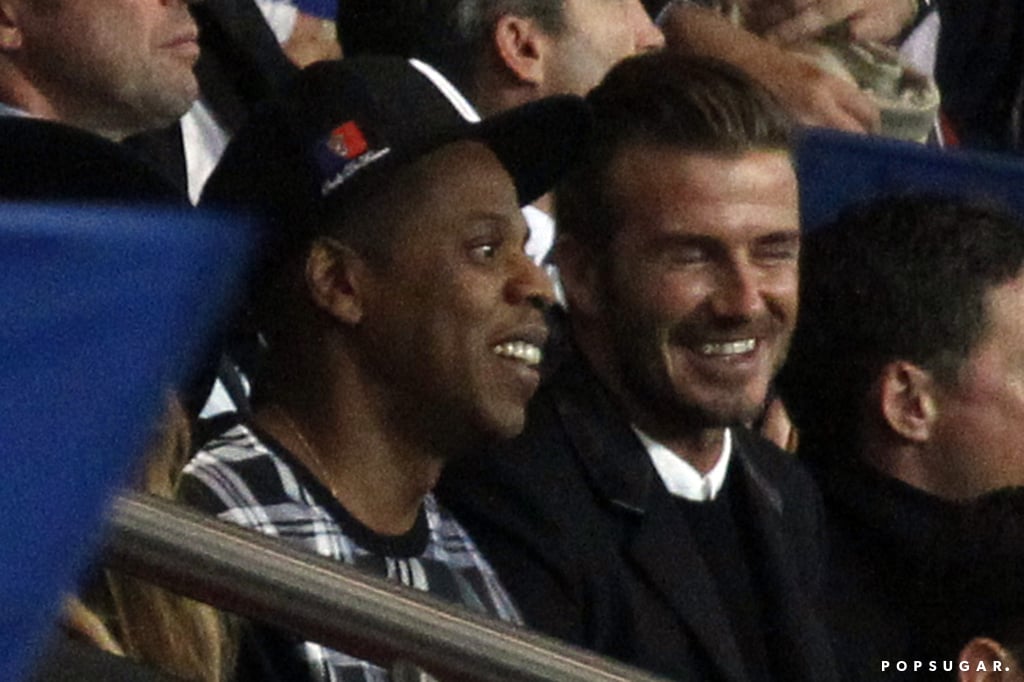 Beyonce, Jay Z, and David Beckham at a Soccer Game Together