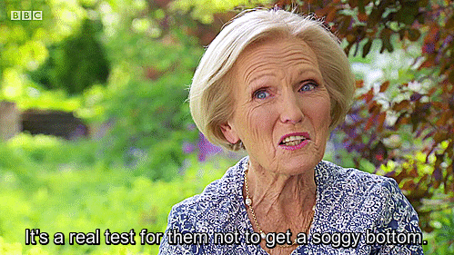 The woman HATES soggy bottoms.