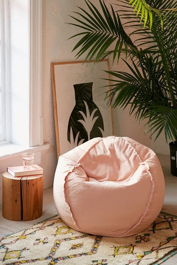 Exposed Seam Bean Bag Chair