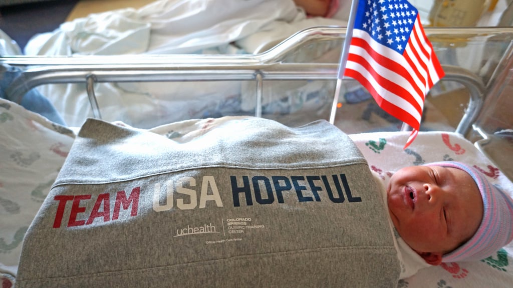 Team USA Hopeful Burp Cloths on Babies Born During Olympics