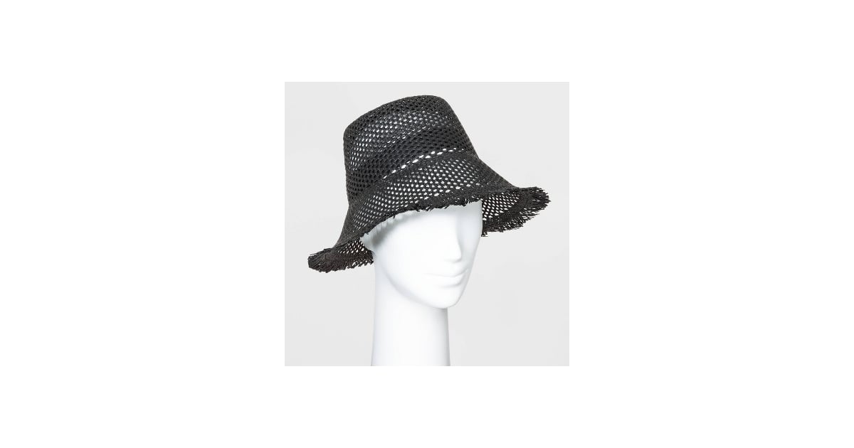 Open Weave Straw Bucket Hats 