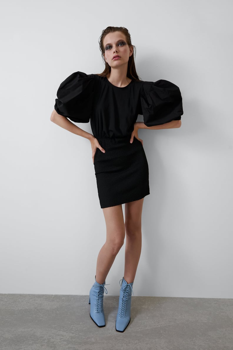 Shop the Puff-Sleeve Trend: Zara Puff Sleeve Dress