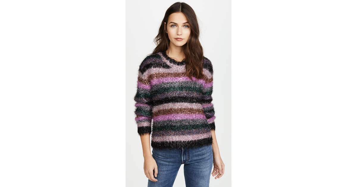 Milly Italian Metallic Fringe Sweater 