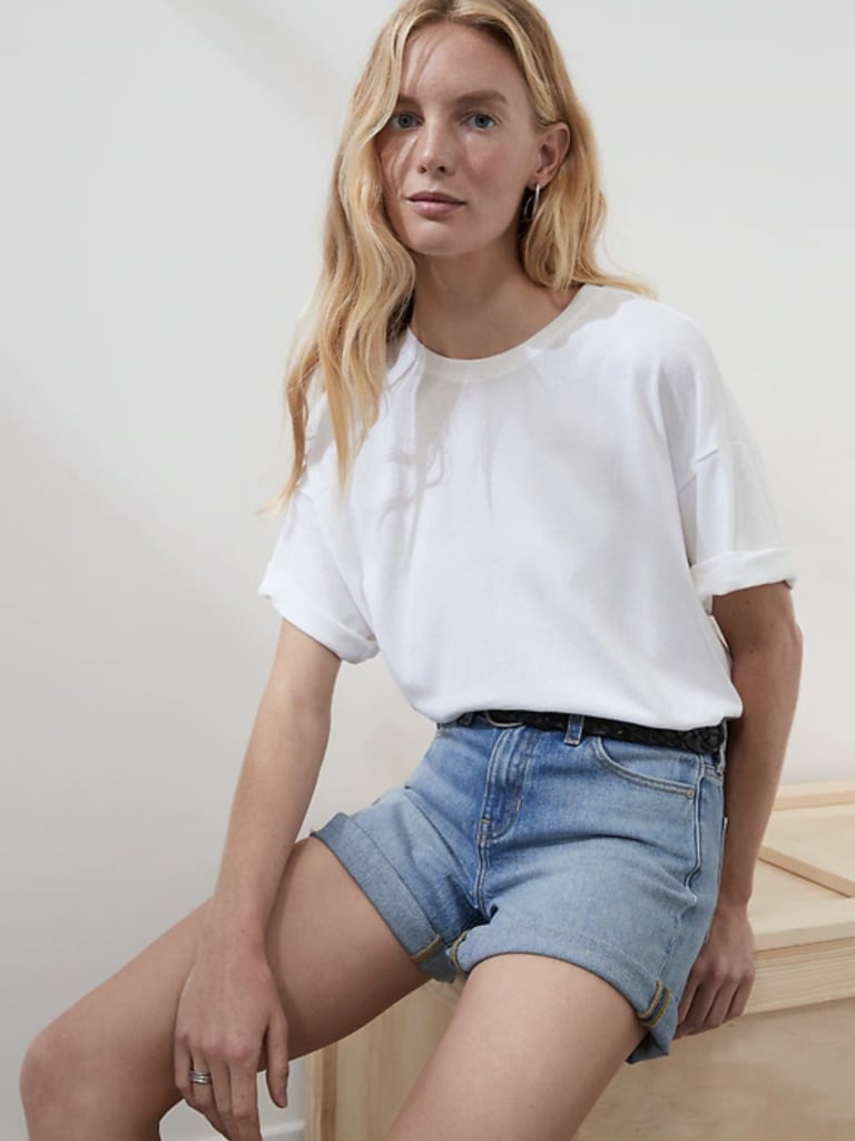 High-Rise 4" Jean Shorts