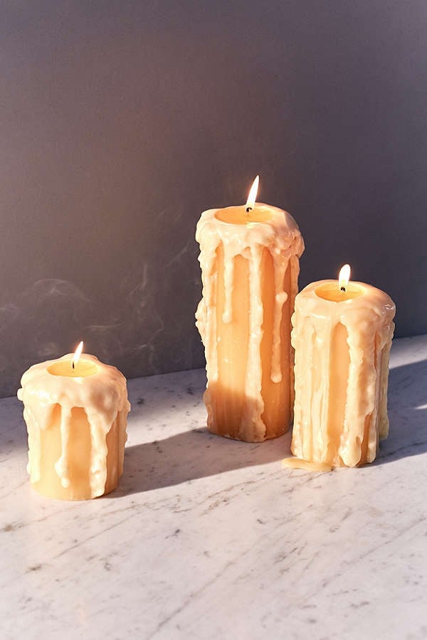 Melted Pillar Candle