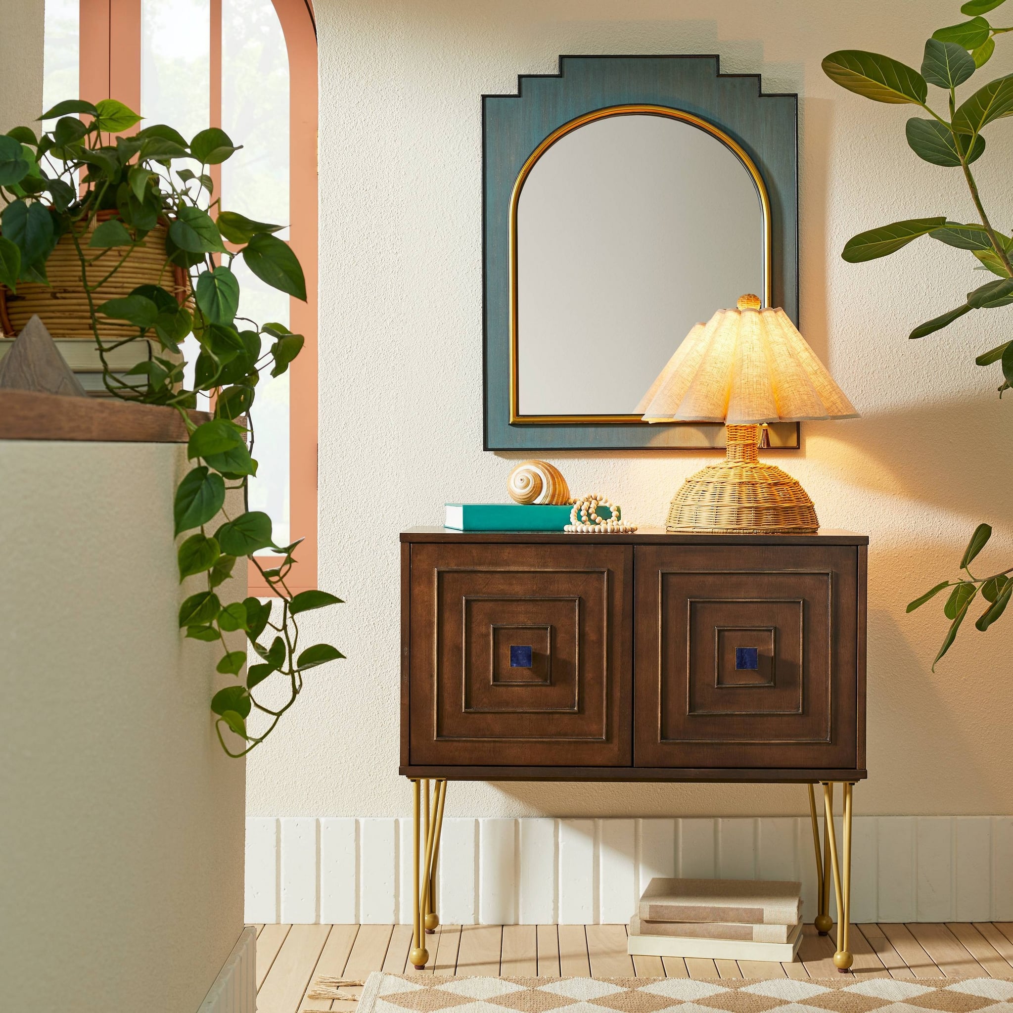 Target rattan sales table lamp