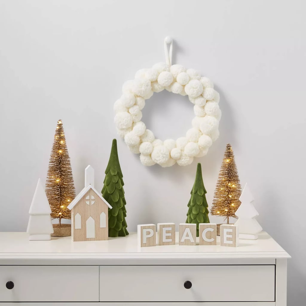 Target White Pom-Pom Wreath