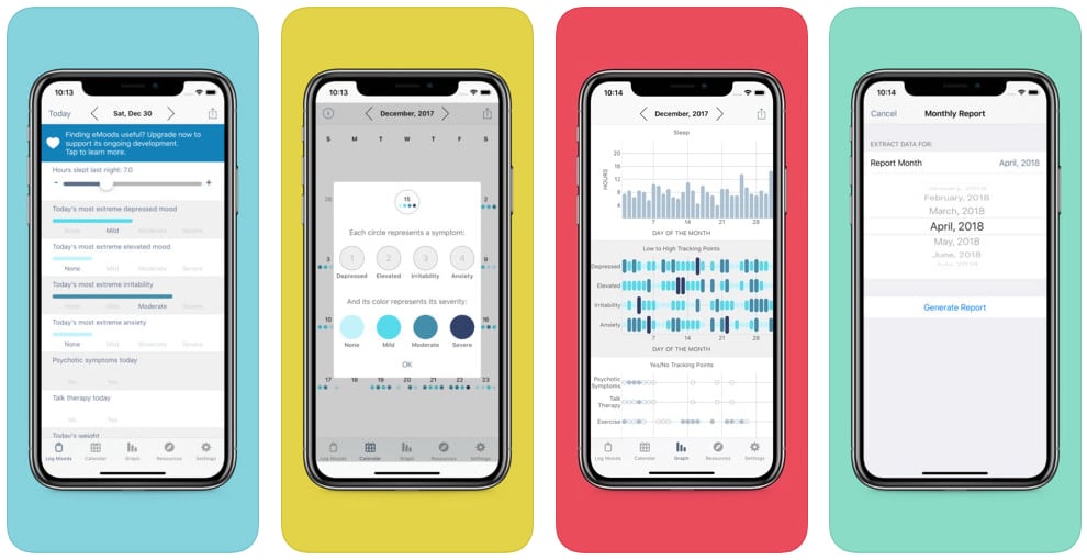 Emoods Bipolar Mood Tracker 11 Mental Health Apps That Will Make Your Day A Little Bit Brighter Popsugar Fitness Photo 9