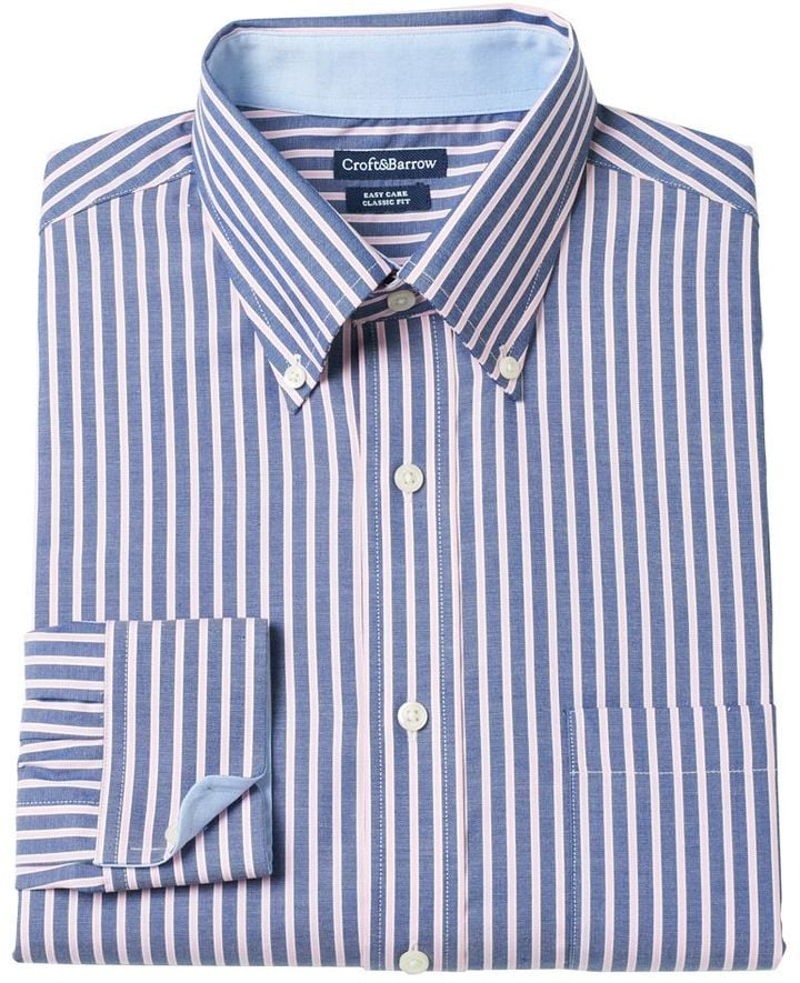 Barrow Striped Easy-Care Dress Shirt 