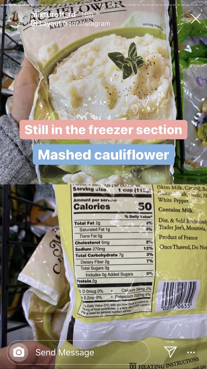 TJ's Mashed Cauliflower (3) A Dietitian's Favorite Frozen Foods to