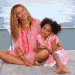 Beyoncé and Blue Ivy in Pink Cover-Ups 2018
