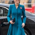 Kate Middleton Picks a Chic Teal Coat For an Outing With Prince Harry