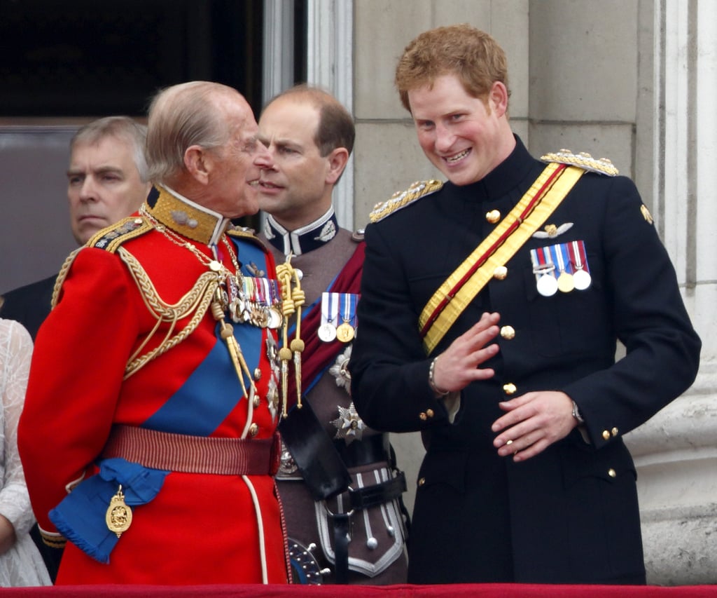 He and Harry chatted during the Trooping the Colour in June 2014.