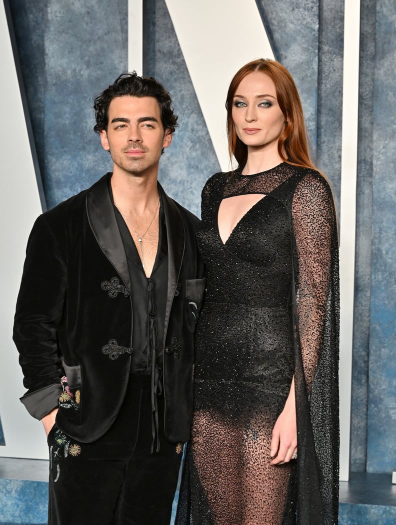 BEVERLY HILLS, CALIFORNIA - MARCH 12: Joe Jonas and Sophie Turner attend the 2023 Vanity Fair Oscar Party hosted by Radhika Jones at Wallis Annenberg Center for the Performing Arts on March 12, 2023 in Beverly Hills, California. (Photo by Axelle/Bauer-Gri