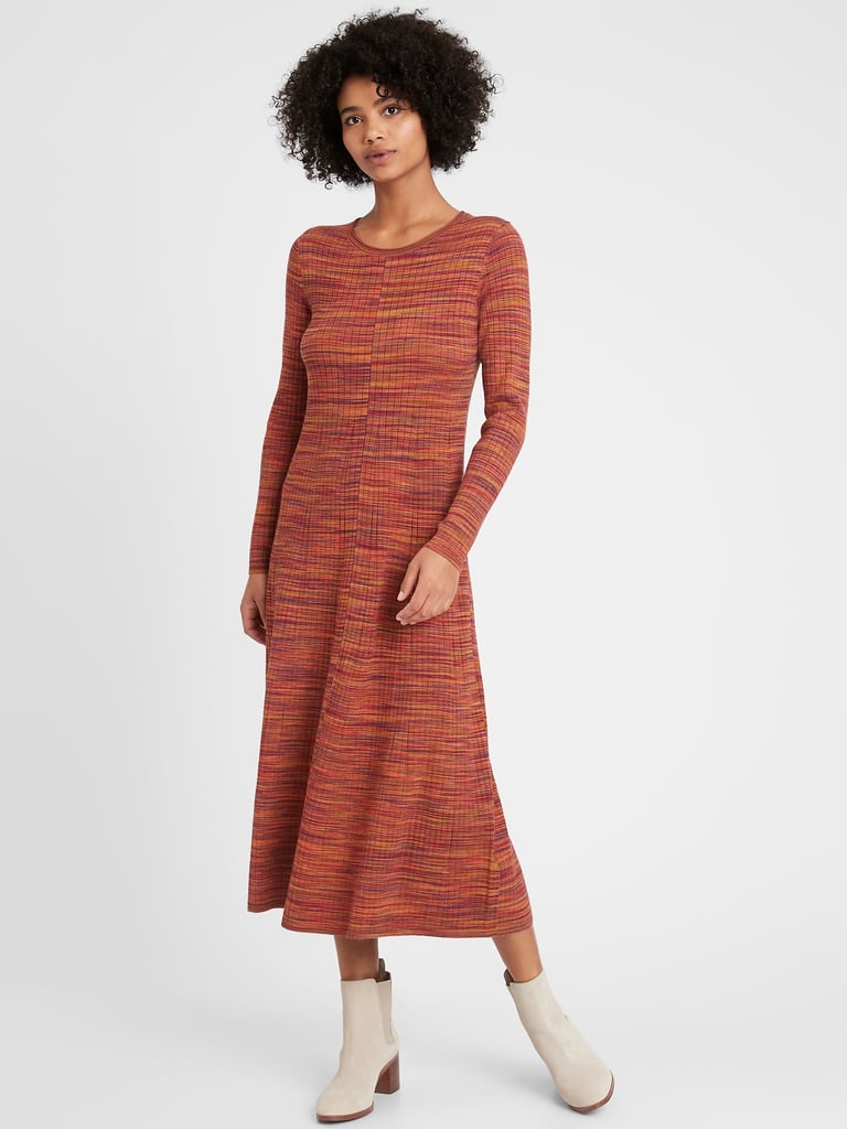 Banana Republic Ribbed Maxi Sweater Dress | The Best Fall Dresses at