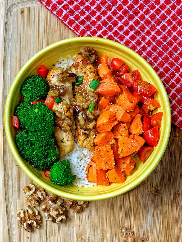 Honey Mustard Walnut Chicken Bowl