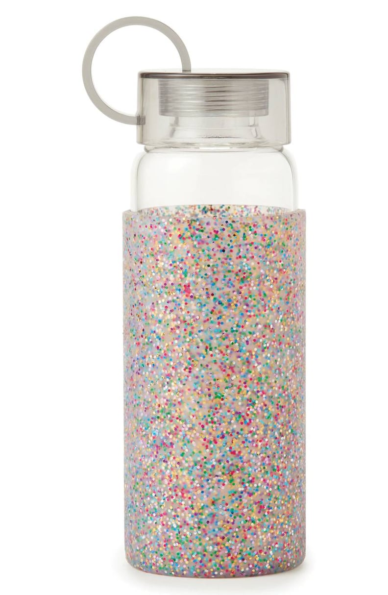 Glitter Glass Water Bottle