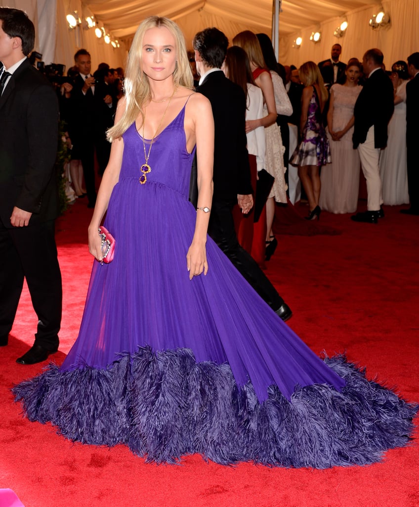 She had a serious entrance at this year's Met Gala in a showstopping purple Prada gown.
