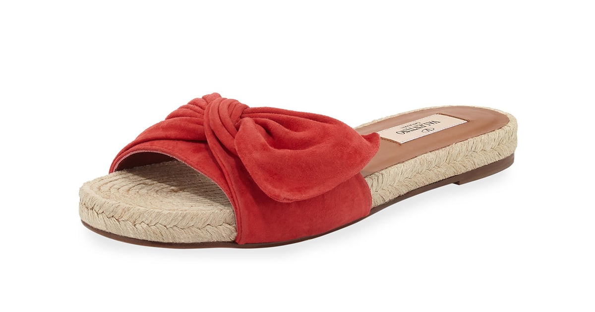 Valentino Tropical Bow Espadrille Slide Sandal | Espadrille Slides | POPSUGAR Fashion Photo 7