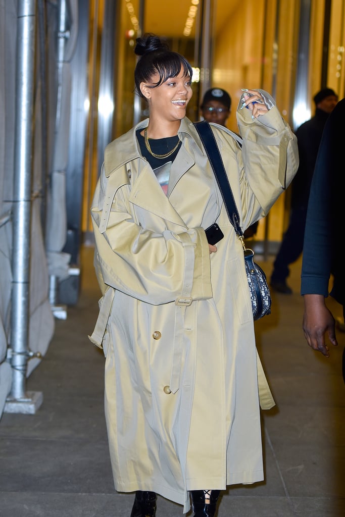We love Rihanna's classic trench coat moment from 2017.