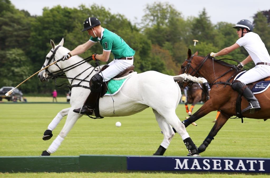 Prince Harry Plays Polo After Meeting Princess Charlotte