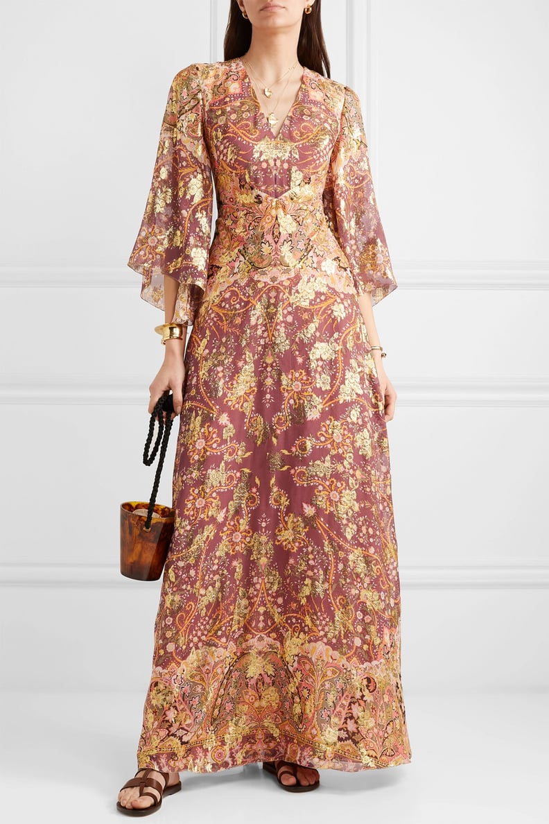 Etro Printed Fil Coupé Silk-Blend Georgette Maxi Dress