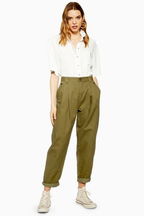 Topshop  Pants  Jumpsuits  Topshop Caitlin Cropped Rolled Trousers   Poshmark