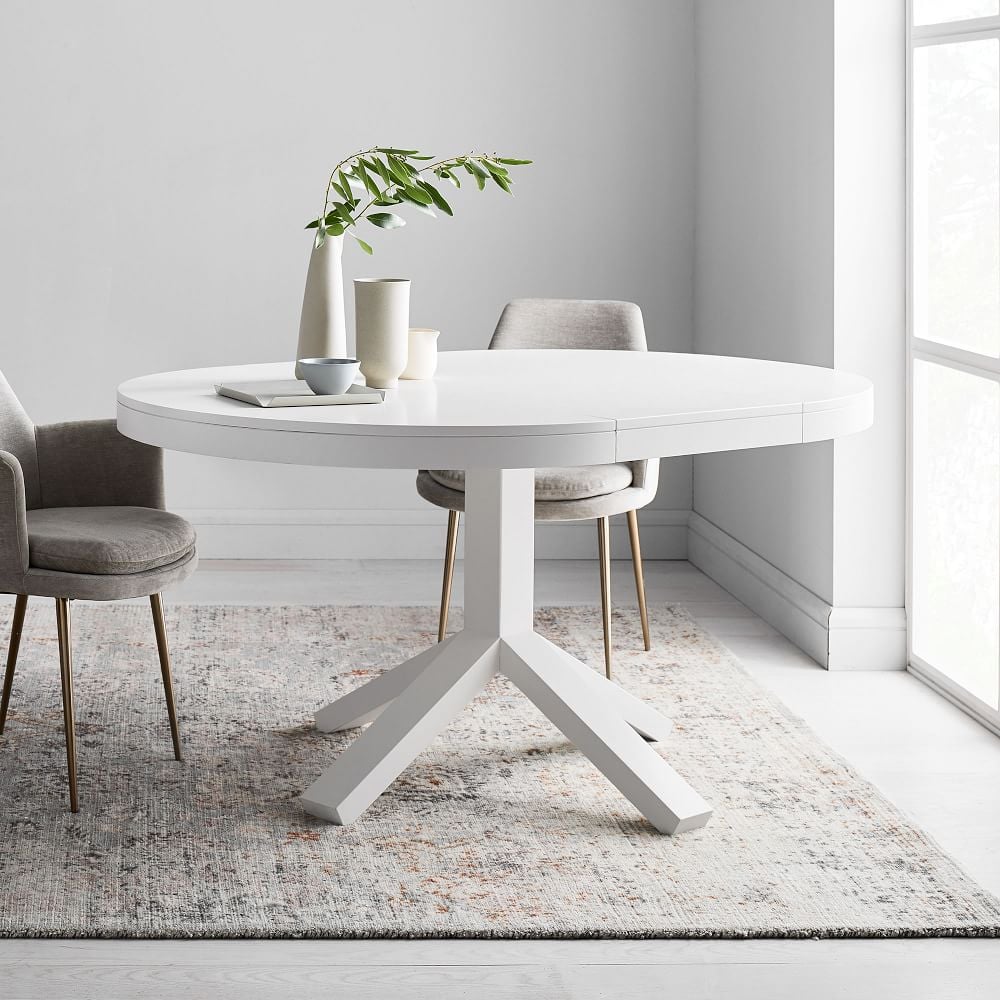 Round Extendable Dining Table: West Elm Poppy Expandable Dining Table