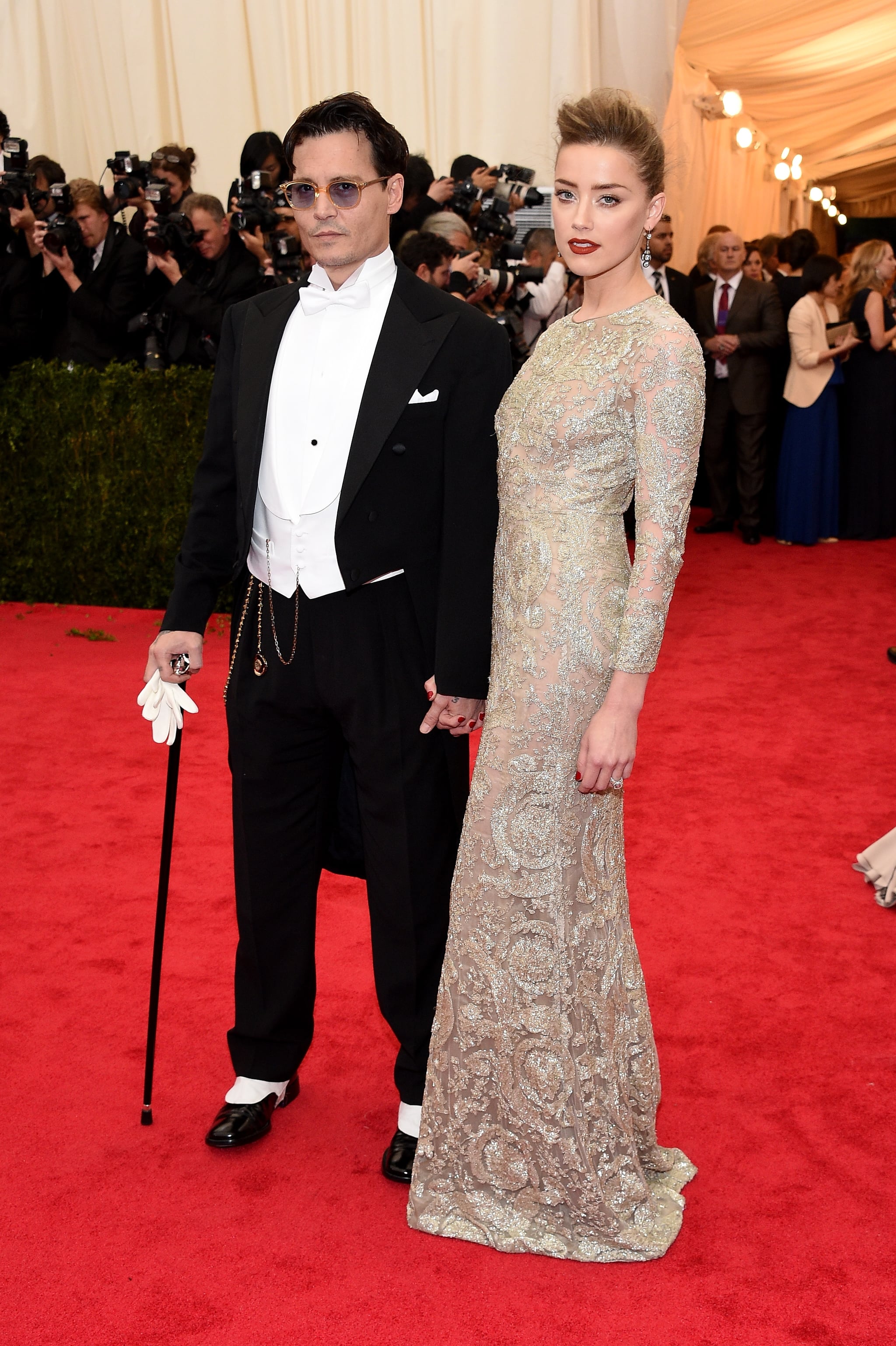 Johnny Depp And Amber Heard At The Met Gala 2014 Popsugar Celebrity