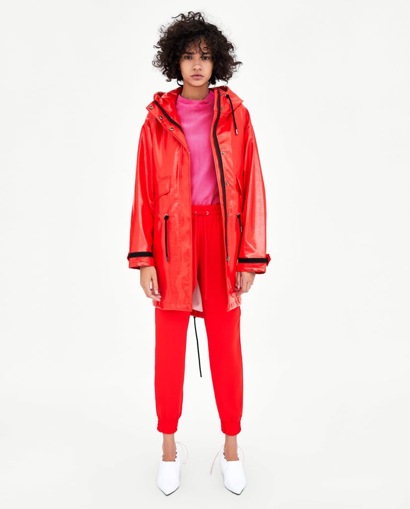 Zara Faux Patent Leather Raincoat